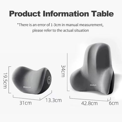 Memory Foam Car Headrest & Lumbar Support Pillow – Universal Fit for Auto & Office Use